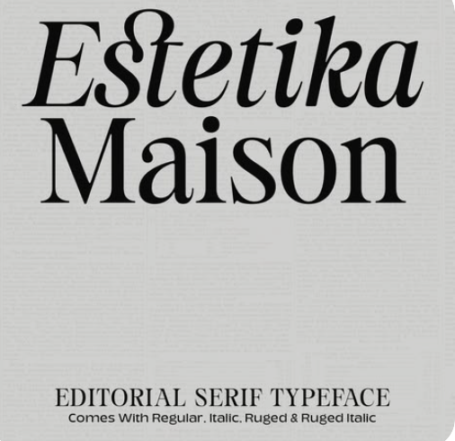 Estetika Maison Editorial Serif Typeface